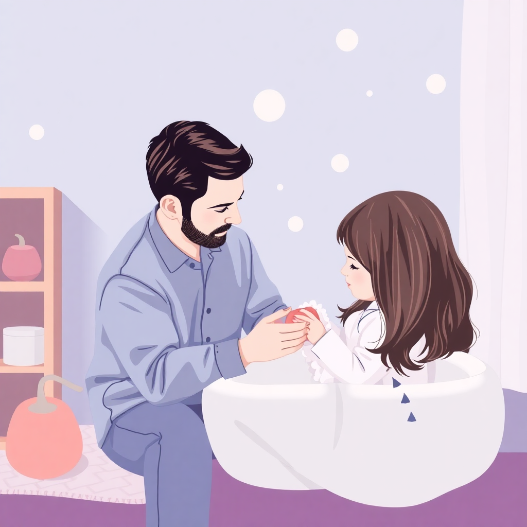 Bebek maması hazırlayan bir anne