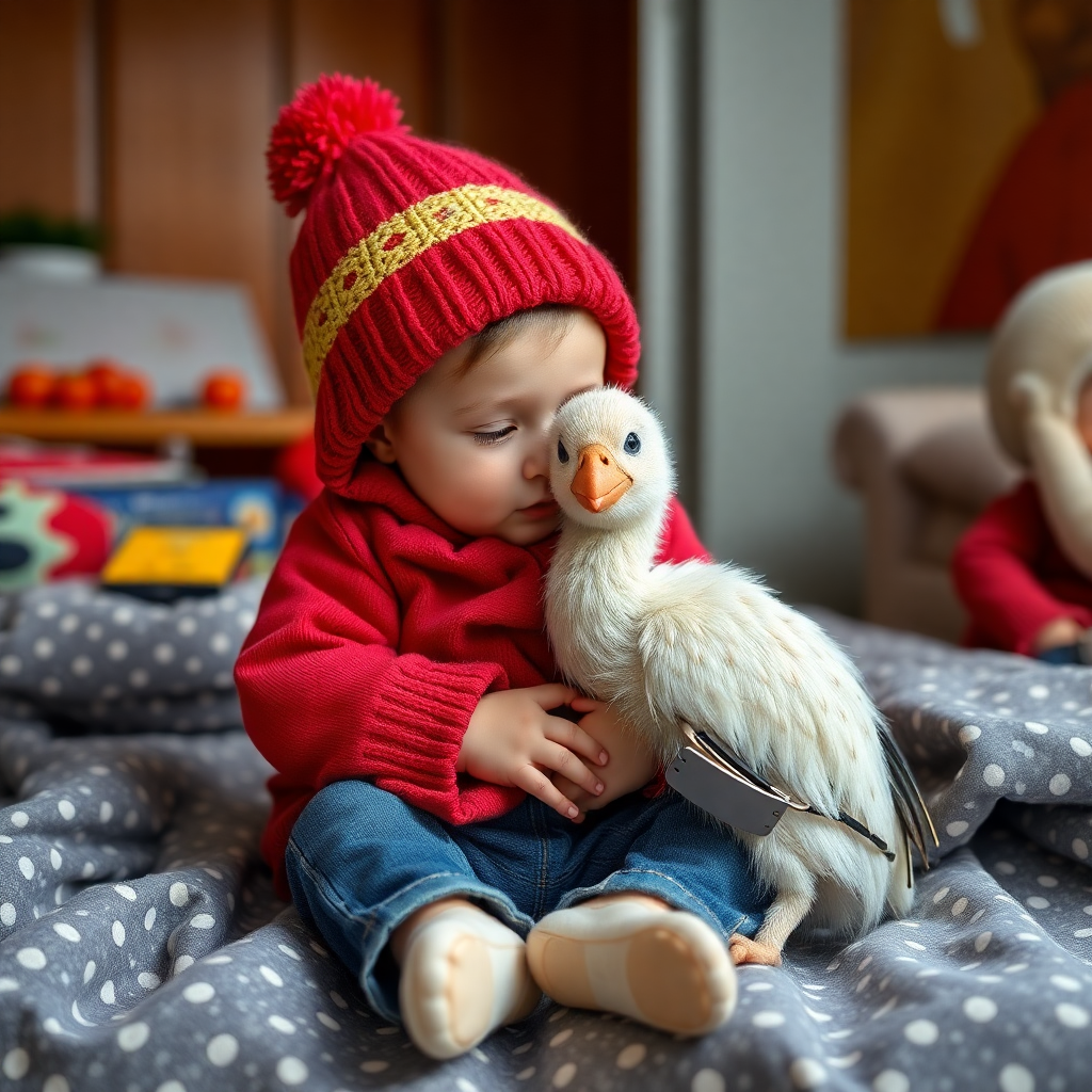 Bebek araçlarını içeren sıcak bir bebek odası