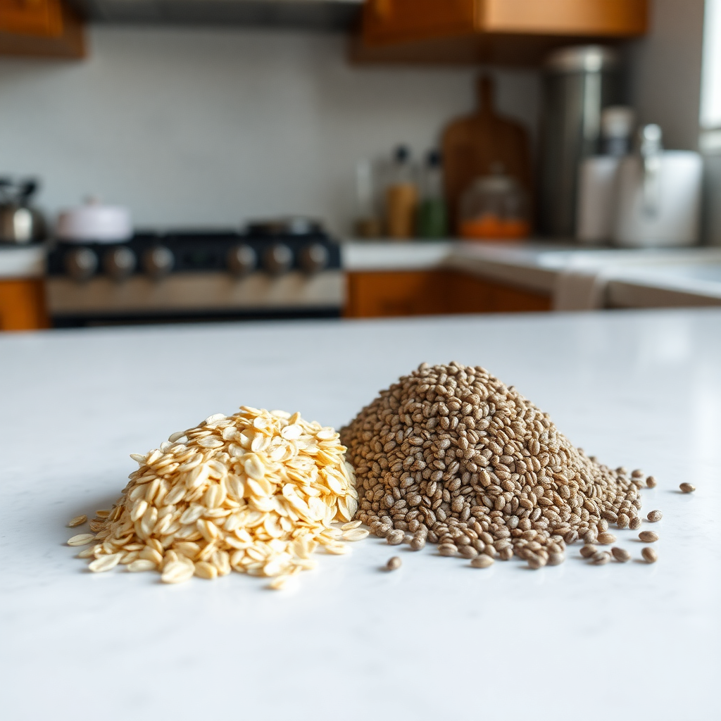 Yulaf ve chia tohumları