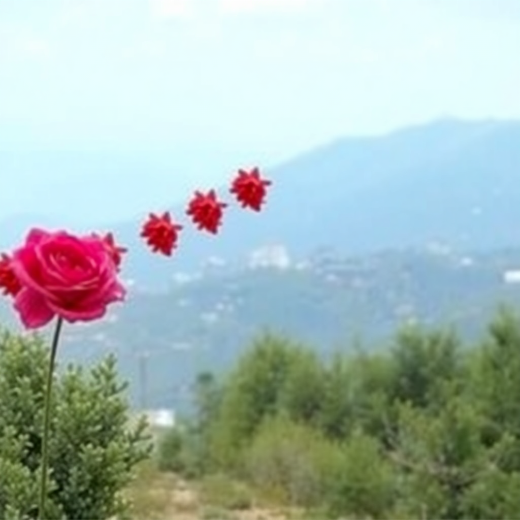 Canlı yeşil bitkiler ve sulama kabı ile bahçe görünümü