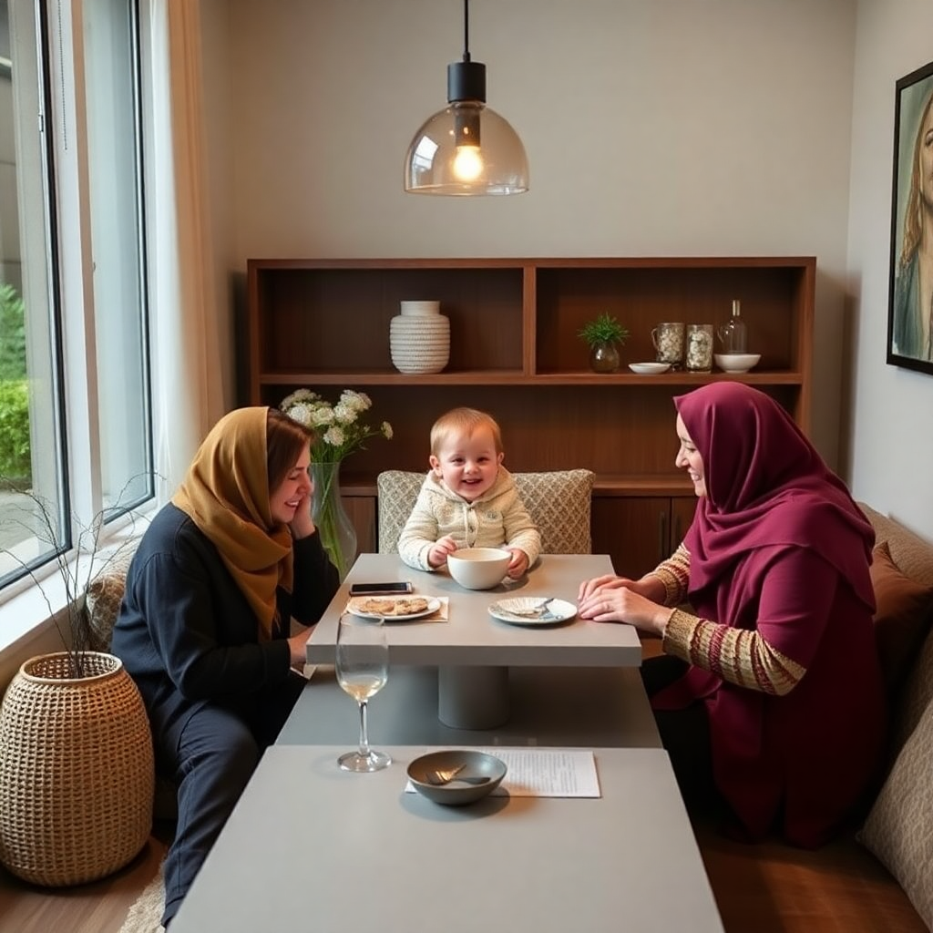 Aile seyahati manzarası