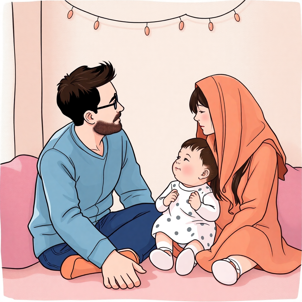 Anne ve bebeği emzirme anı