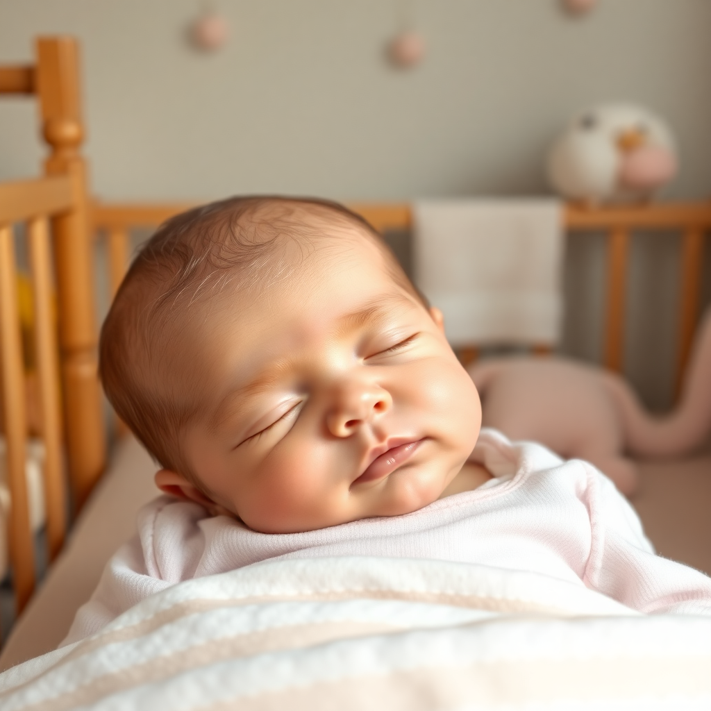 Rahat bir ortamda uyuyan bebek