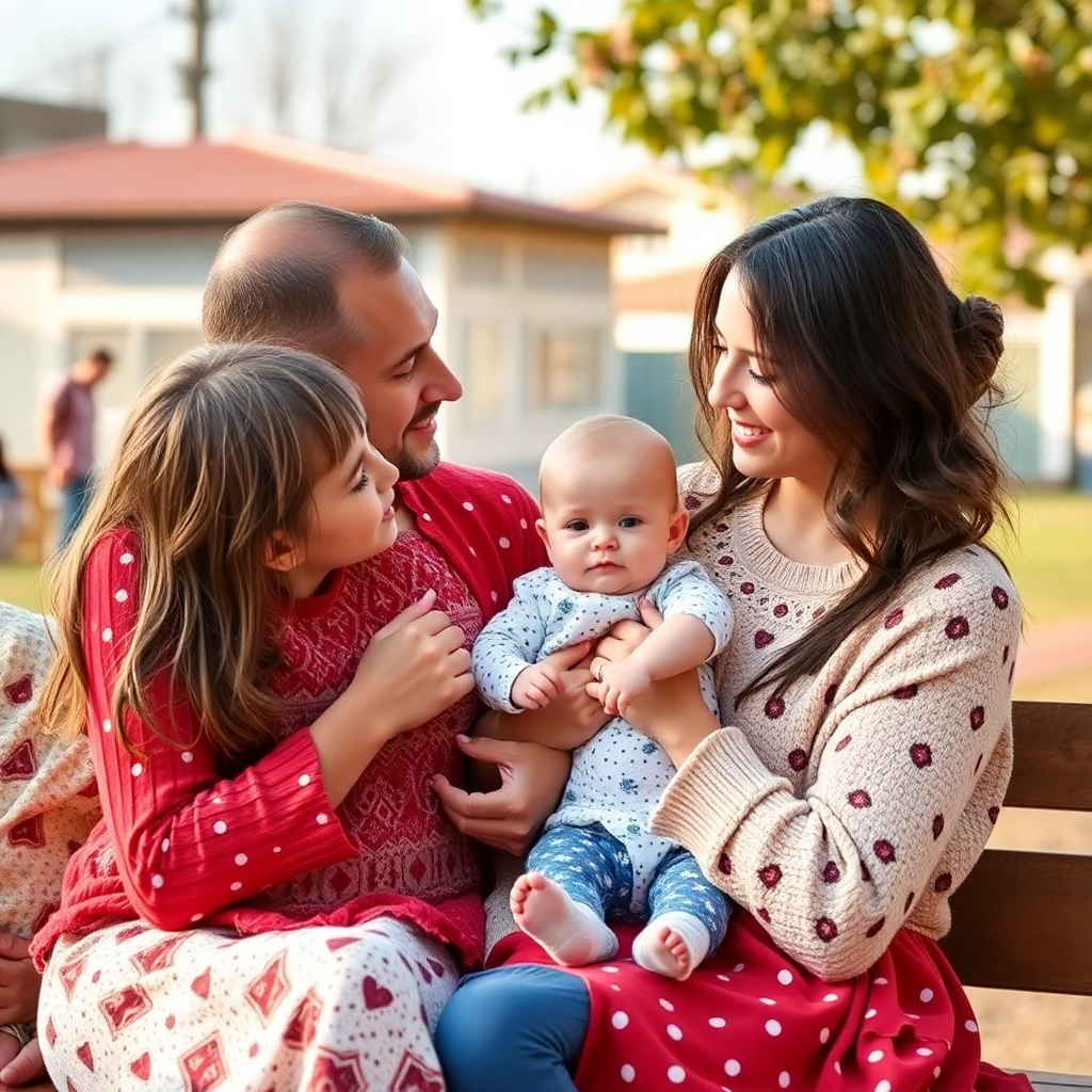 Aile pikniği yapan mutluluk dolu bir grup