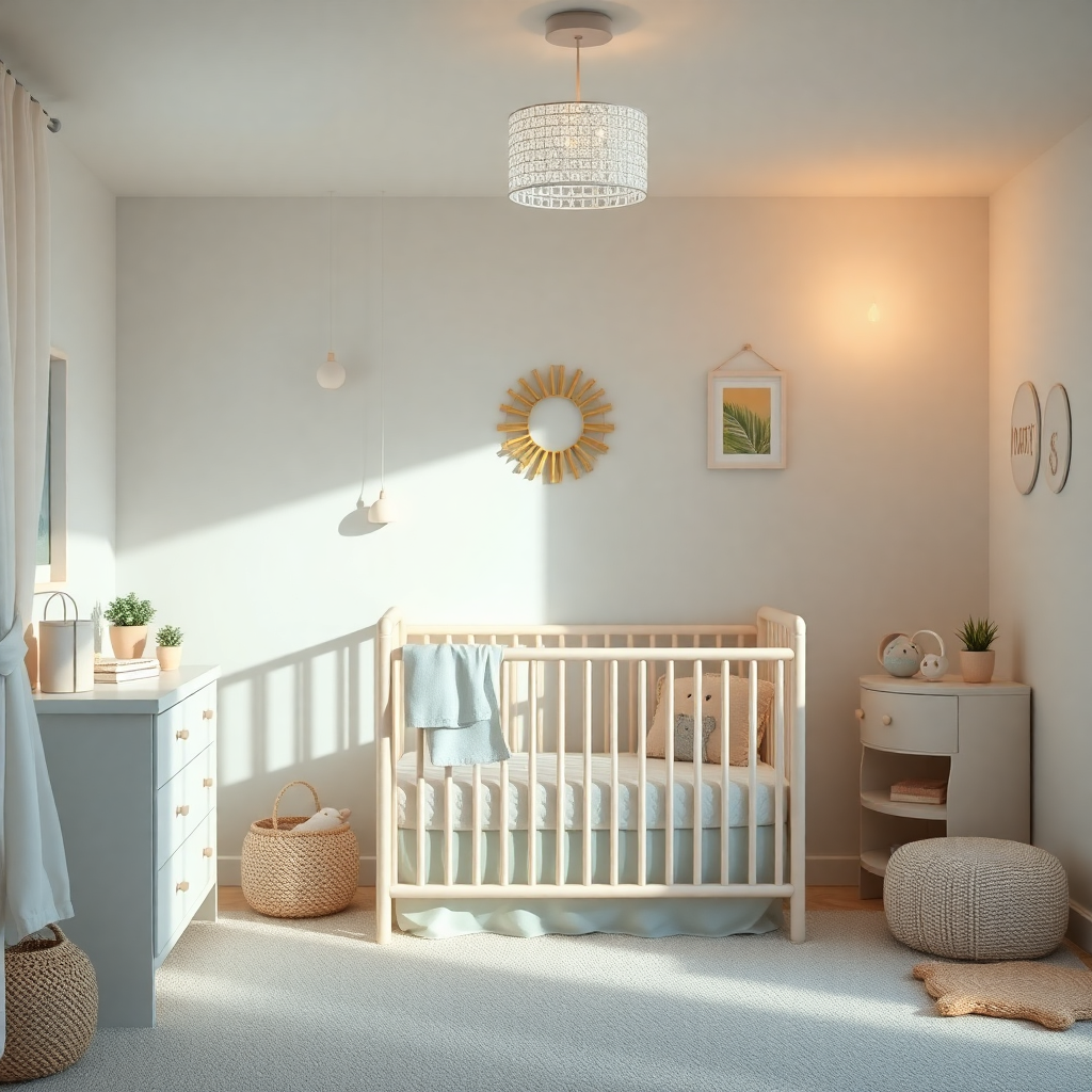 Bebek uyku düzenine yönelik rahat bir bebek odası