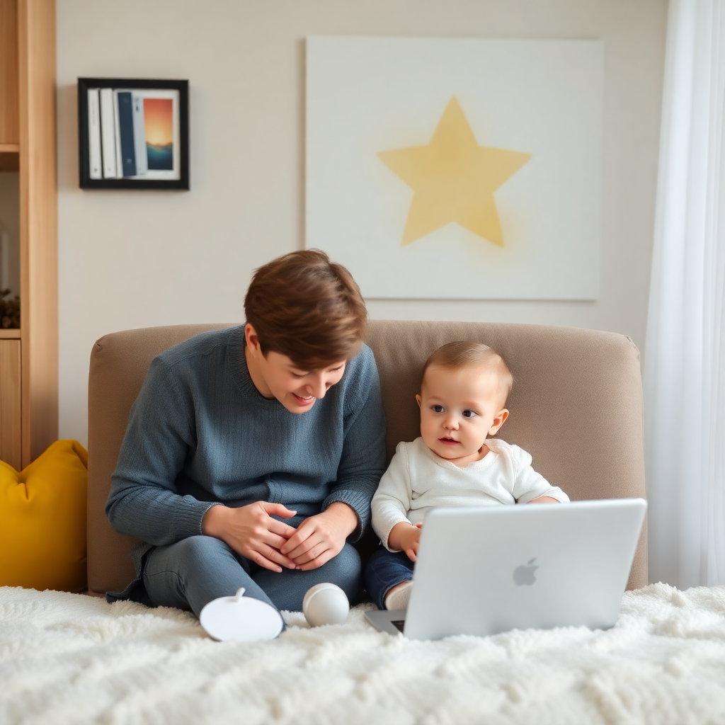 Aile bireylerinin internet güvenliği hakkında konuştuğu bir oturma odası