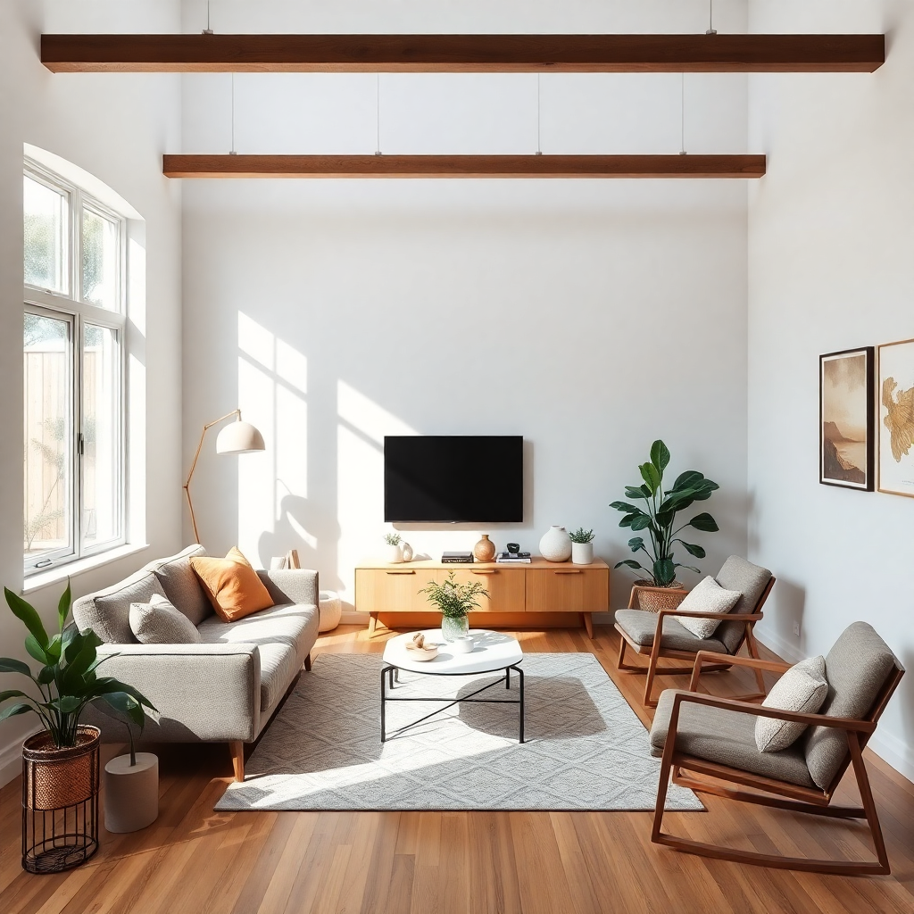 Minimalist ve sade bir yaşam alanı
