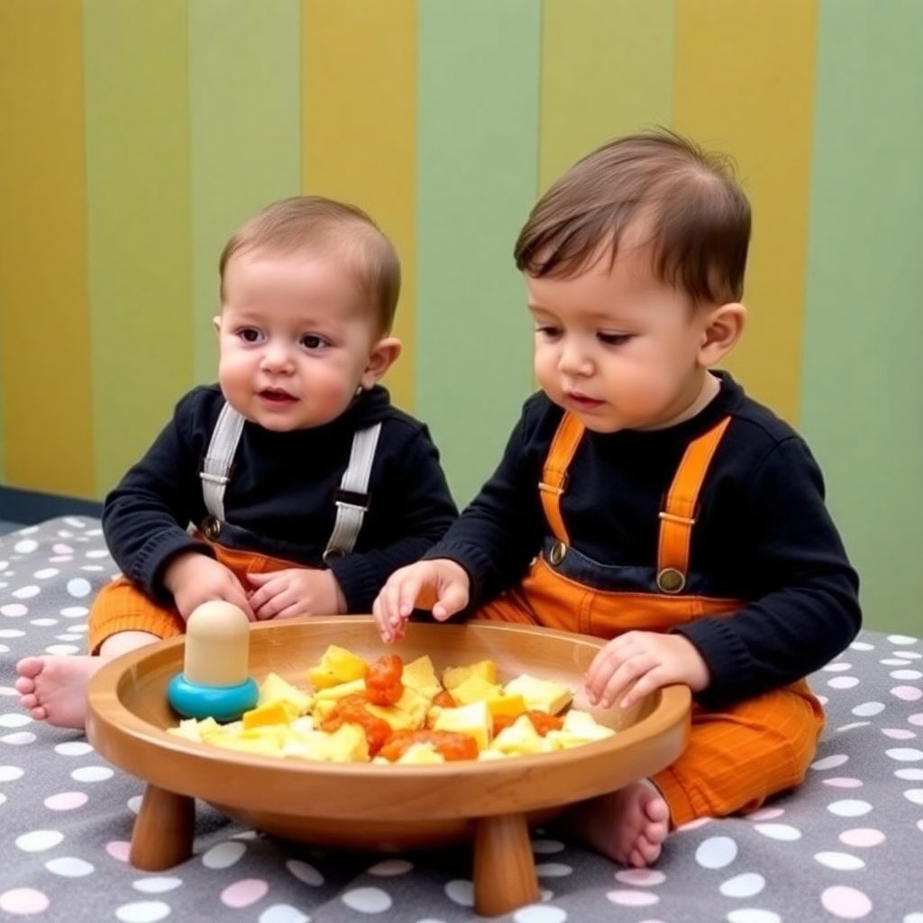 Renkli ahşap oyuncaklarla oynayan mutlu bir bebek