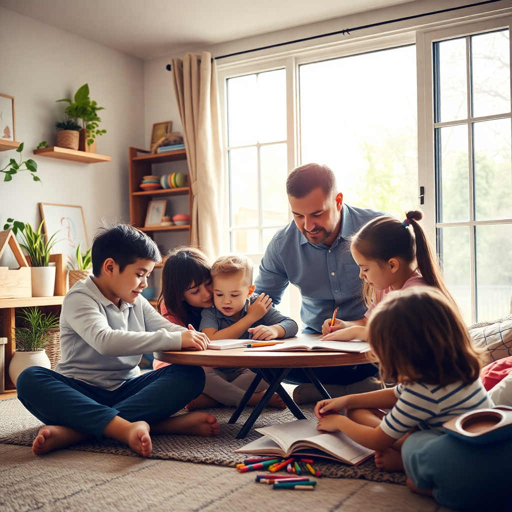 Aile üyeleri farklı öğrenme etkinlikleriyle evde zaman geçiriyor.
