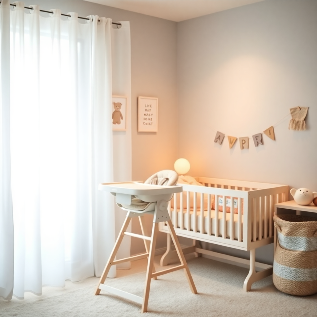 Bebek için tasarlanmış modern bir mama sandalyesi