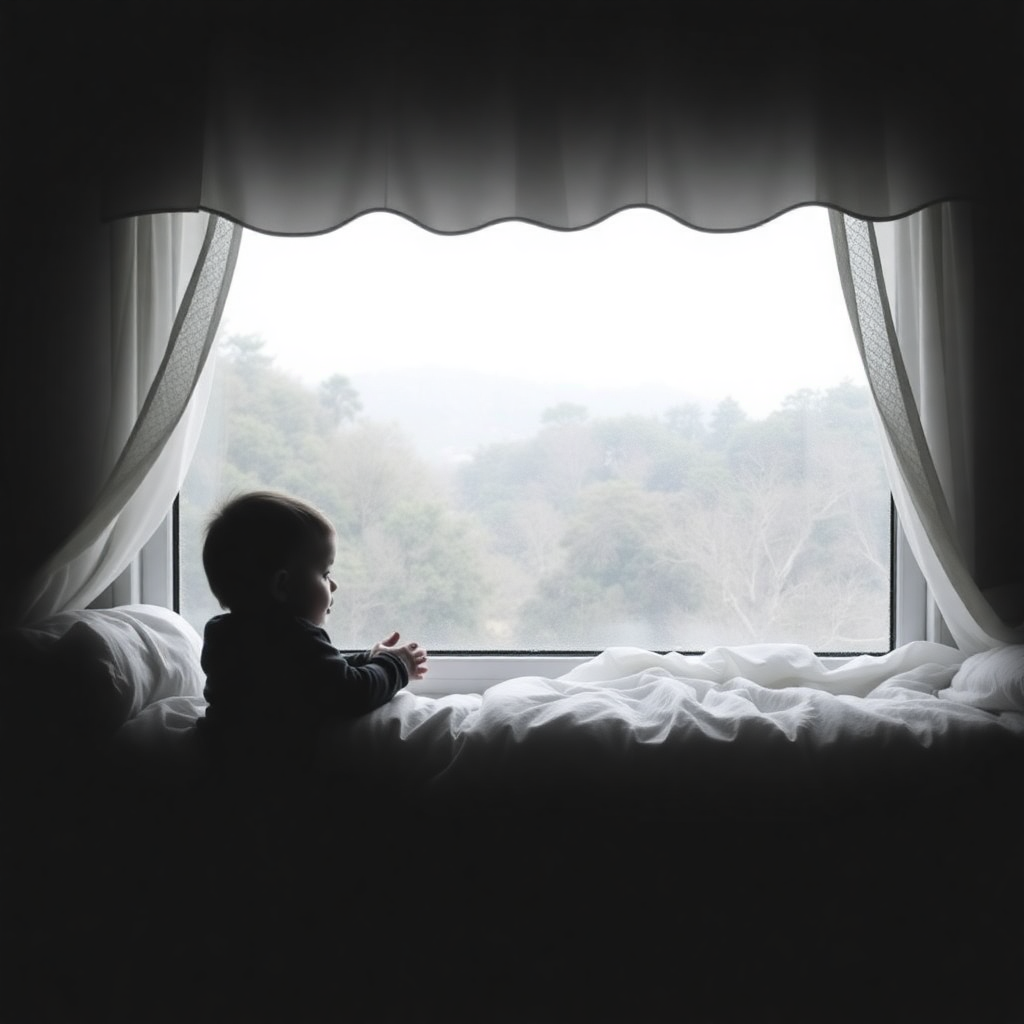 Bebek huzur içinde uyuyor