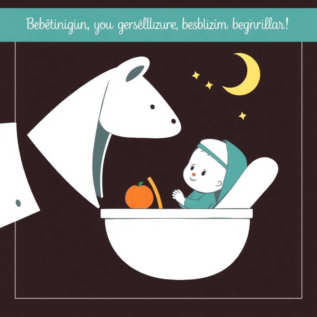 Bebeğe sağlıklı yemek veren bakıcı