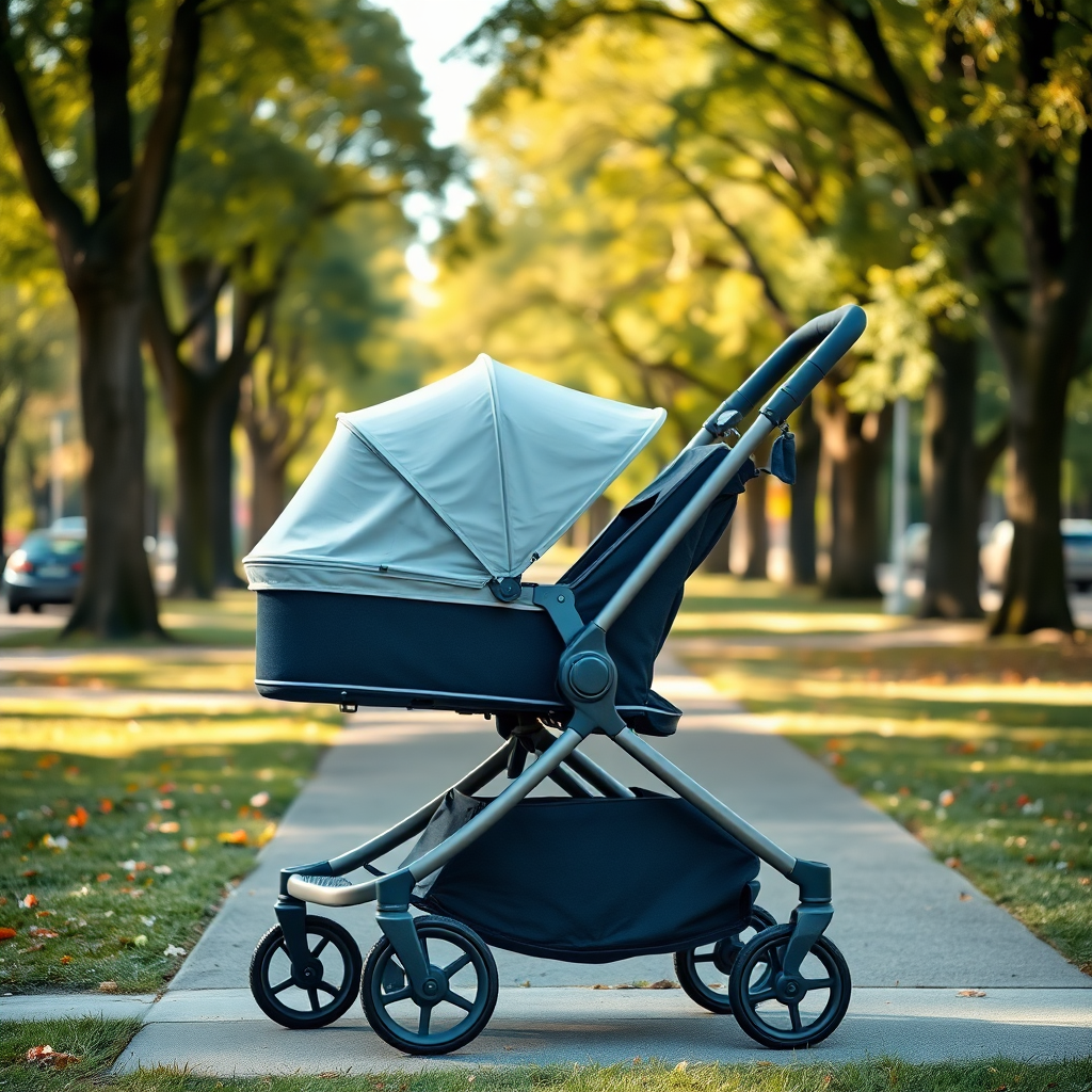 Bir bebek arabası park içinde