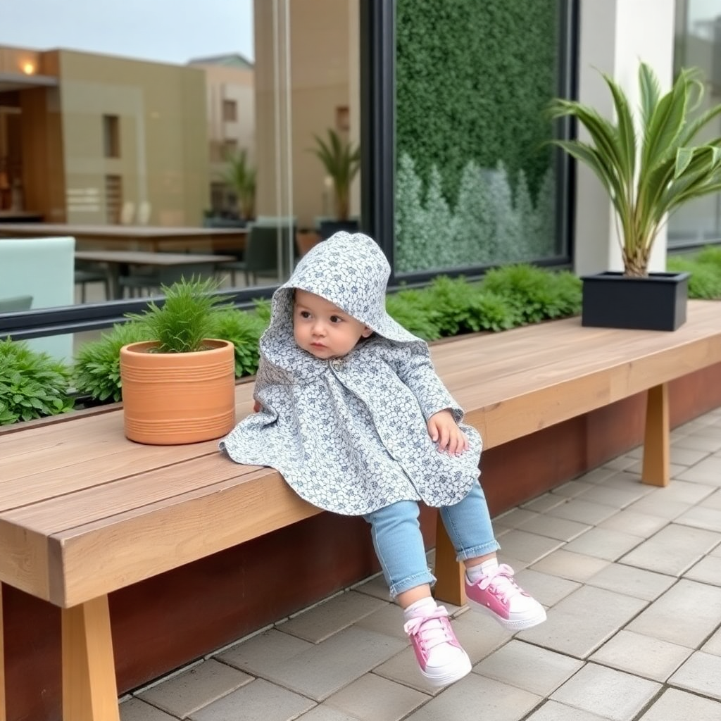 Bebek kıyafetleri ve aksesuarları sergilemesi