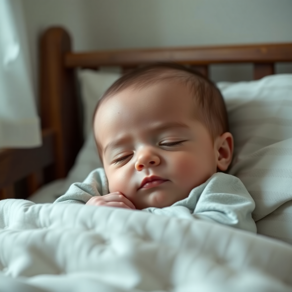 Rahat bir ortamda uyuyan bebek