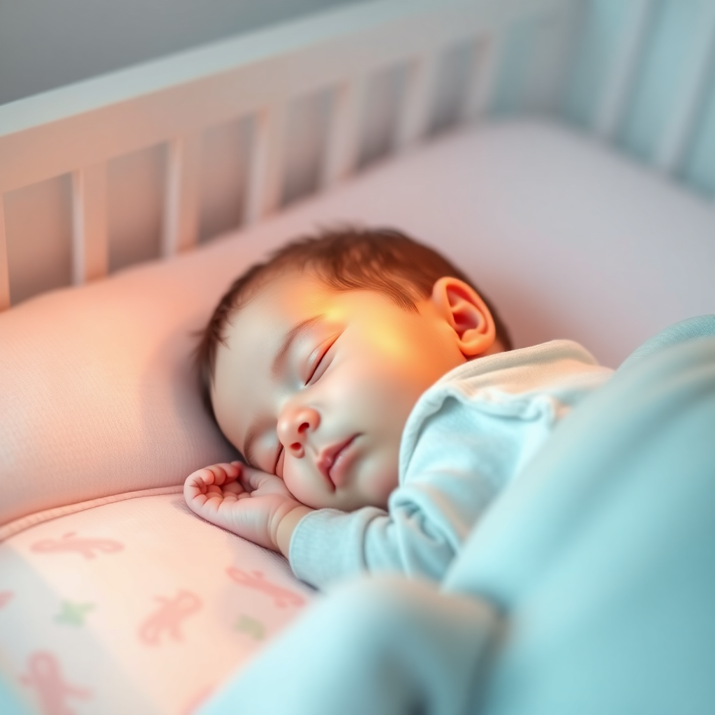 Bebek huzur içinde uyuyor