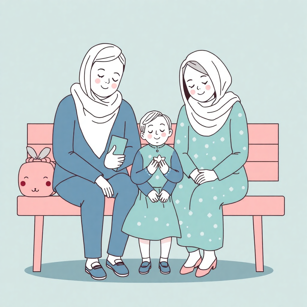 Anne ve bebek mamayla beslenirken
