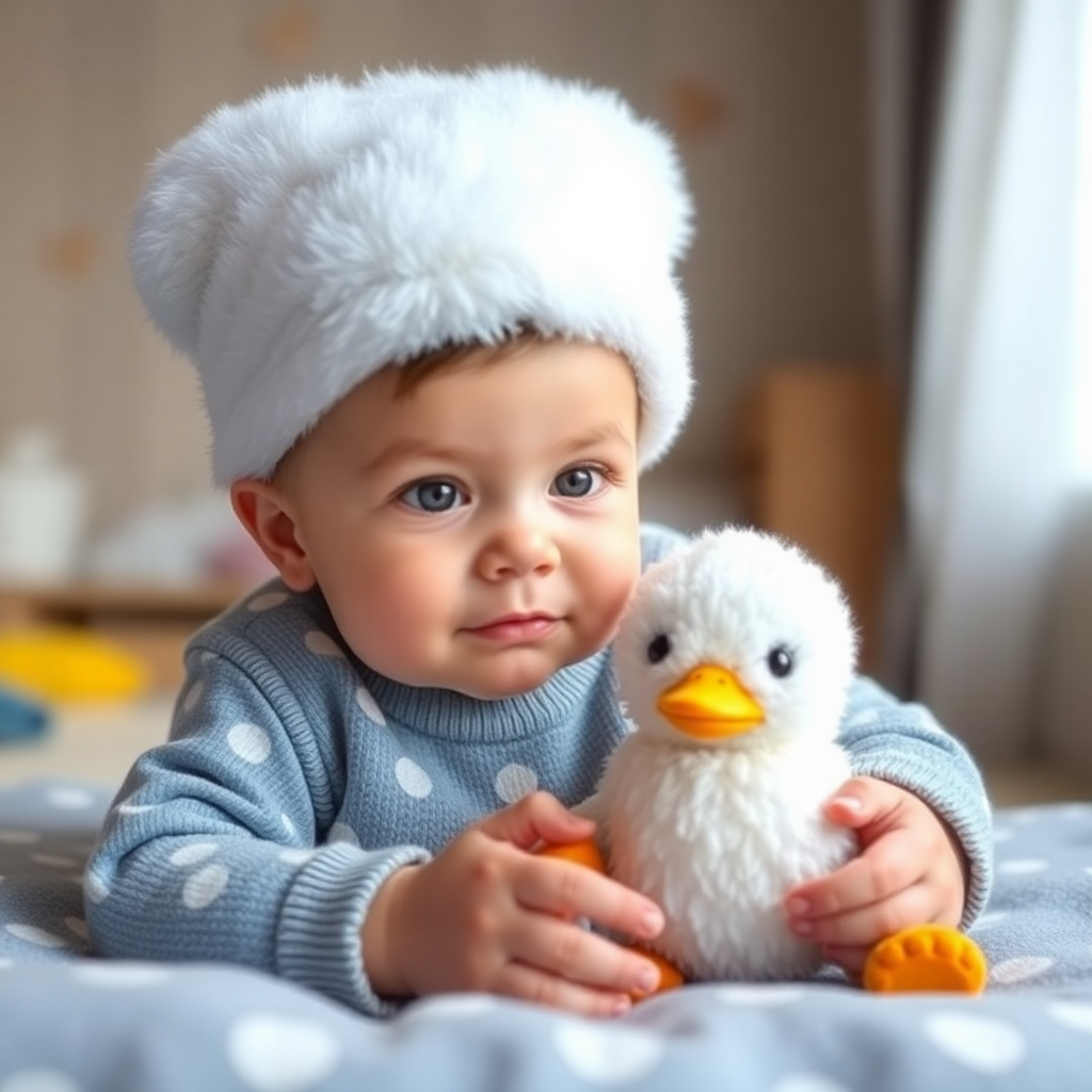 Yeni doğan bebek için ürünlerle dolu bir bebek odası.