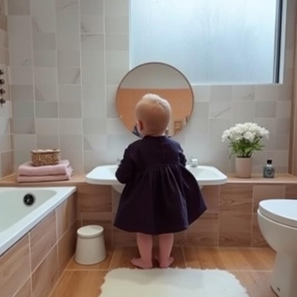 Bebeğin eğlenceli banyo anı