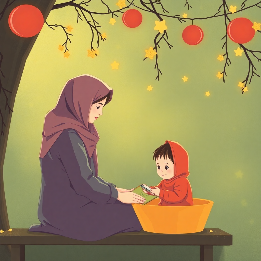Bebekle seyahat eden mutlu bir ailenin görüntüsü