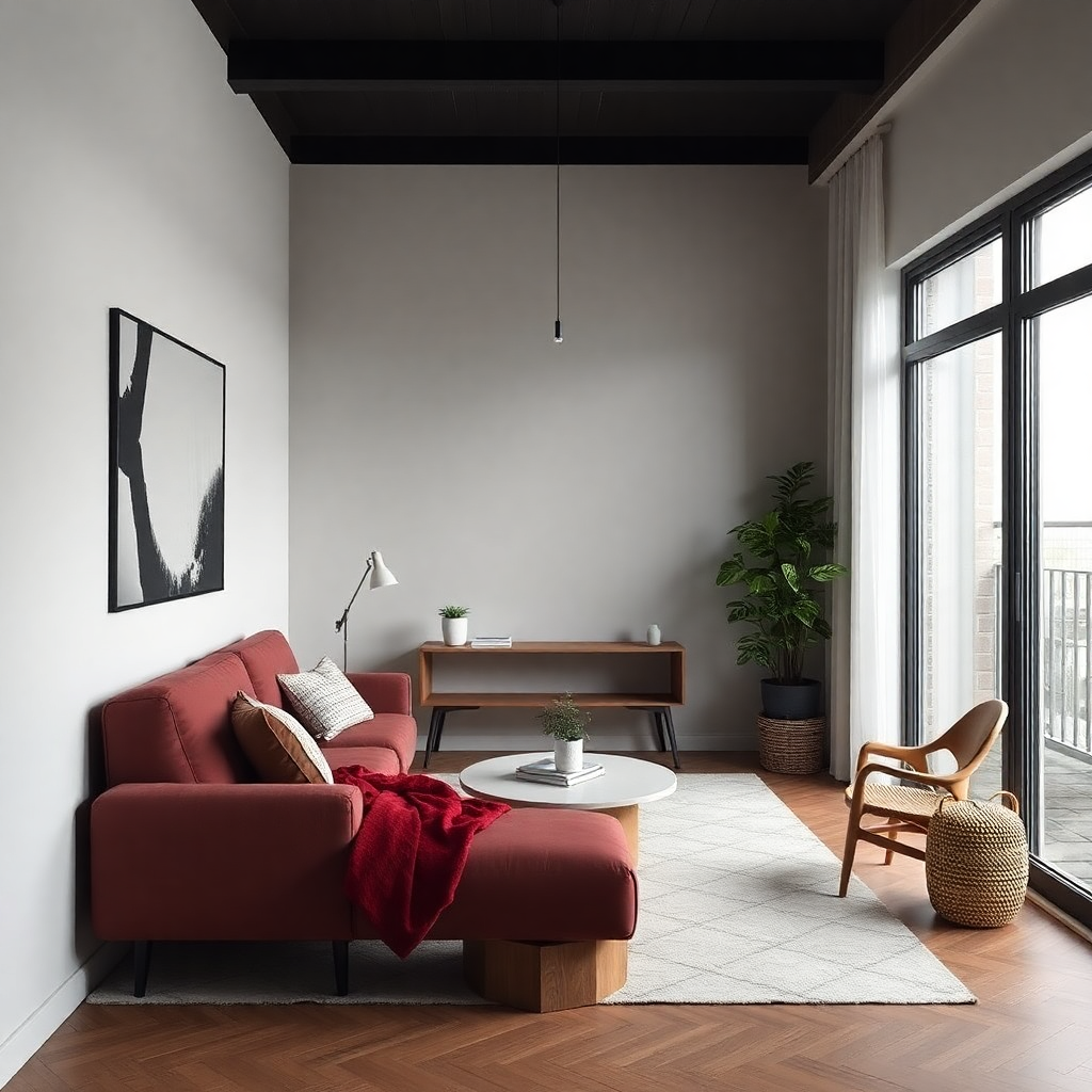 Minimalist ve sade bir yaşam alanı
