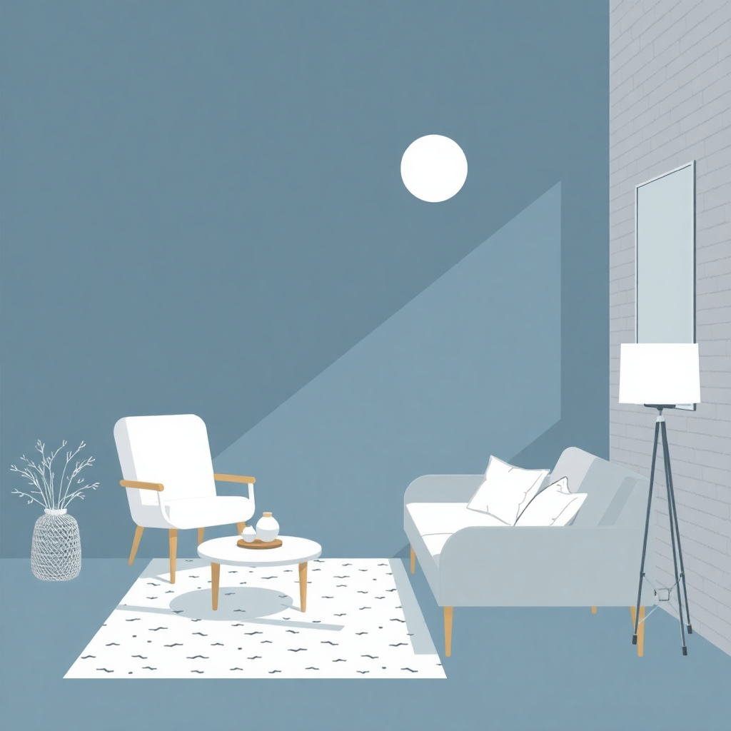 Minimalist ve sade bir yaşam alanı