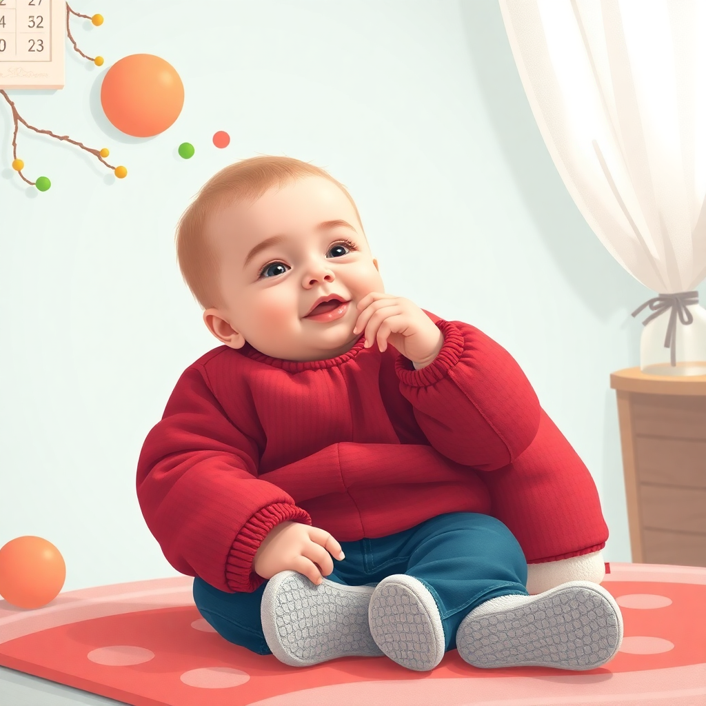 Sağlıklı gıdalarla beslenen mutlu bir bebek
